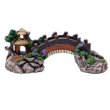 Aquarium Landscape Bridge Stone Ornament