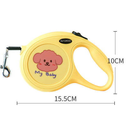 Dog Leash 5m Cartoon Tractable Leash