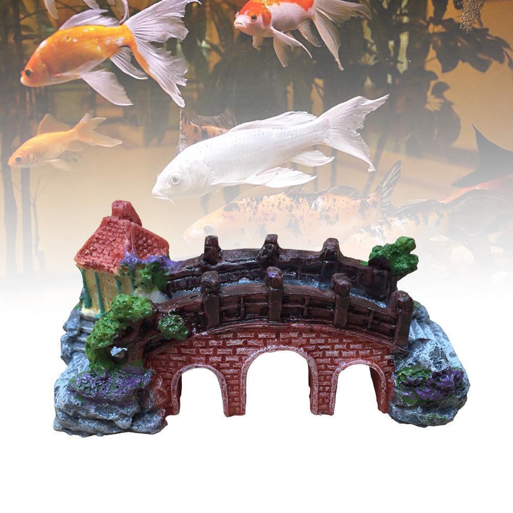 Aquarium Landscape Bridge Stone Ornament