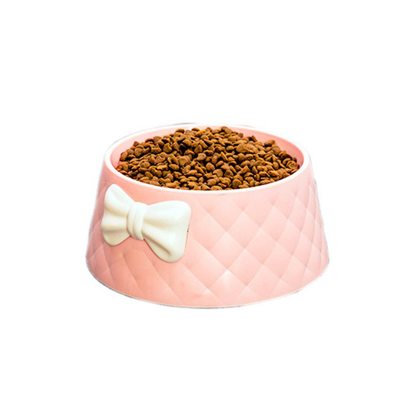 Bow Cat Dog Bowl