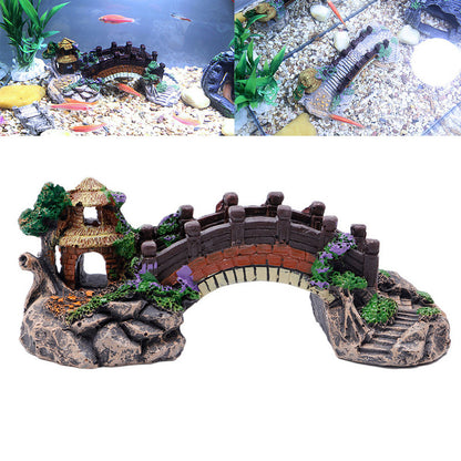 Aquarium Landscape Bridge Stone Ornament