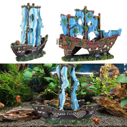 Ship Decorative Ornaments for Aquarium