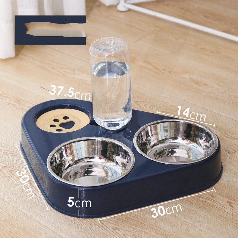 Dog Bowl Double Bowl Automatic Drinking Dog Food Bowl