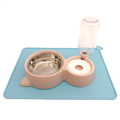 Automatic Drinking Double Dog Bowl Cat Bowl