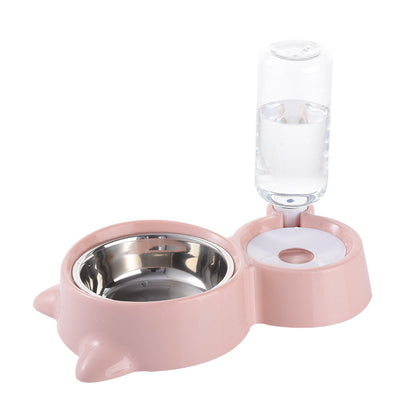 Automatic Drinking Double Dog Bowl Cat Bowl