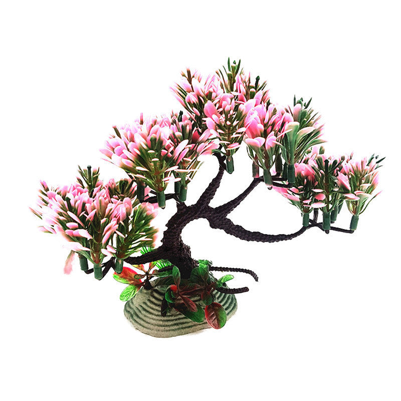 Flowering Water Plants Plastic Aquarium Tree