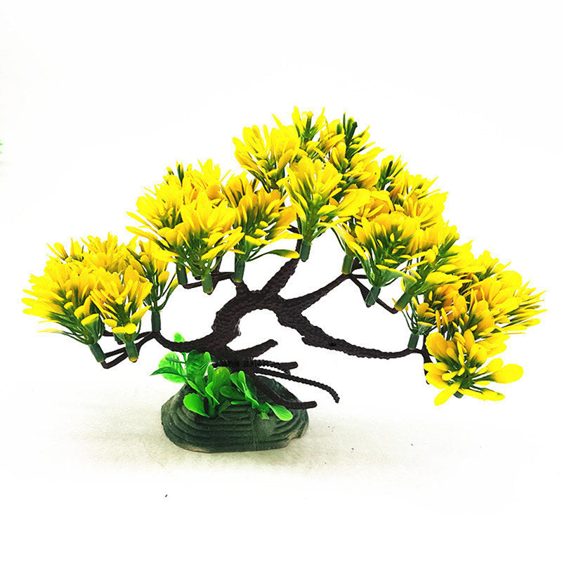 Flowering Water Plants Plastic Aquarium Tree