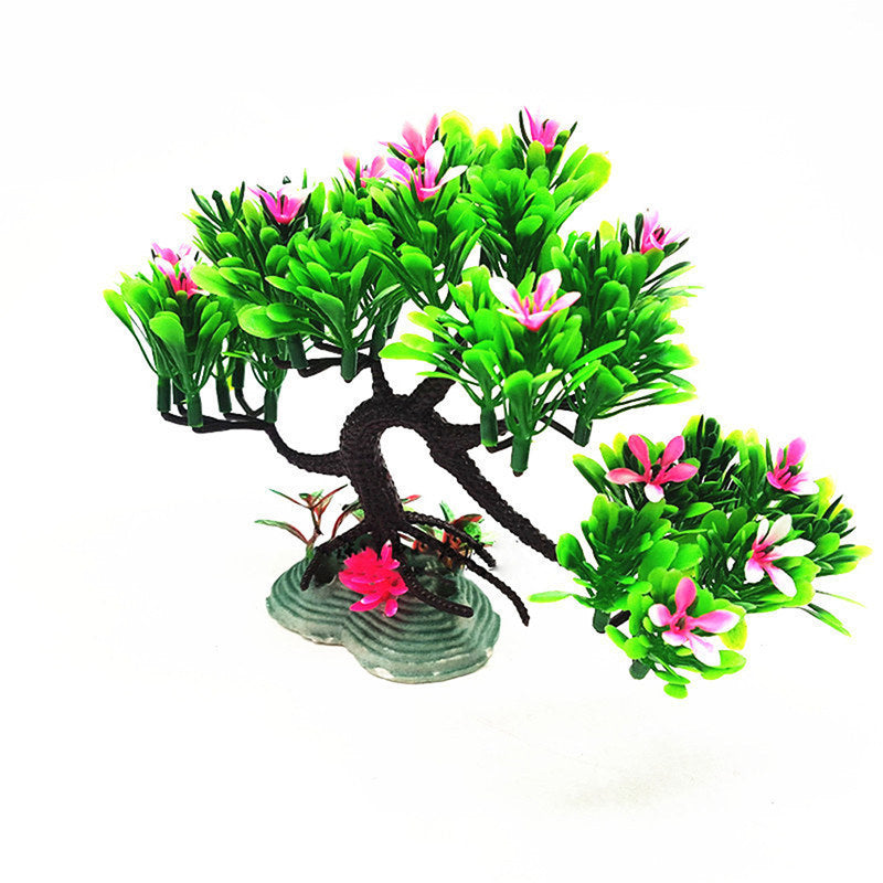 Flowering Water Plants Plastic Aquarium Tree