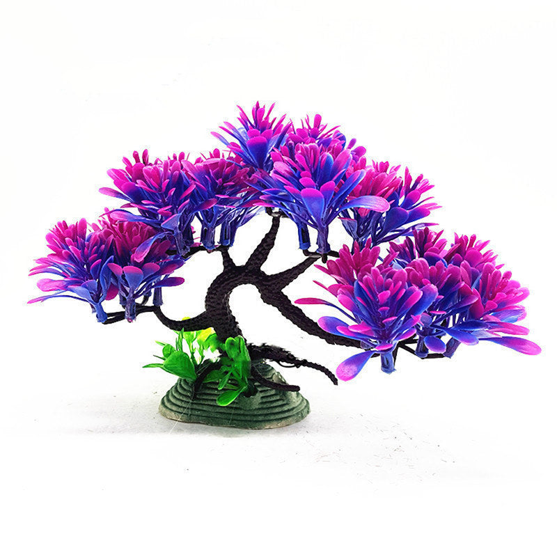 Flowering Water Plants Plastic Aquarium Tree