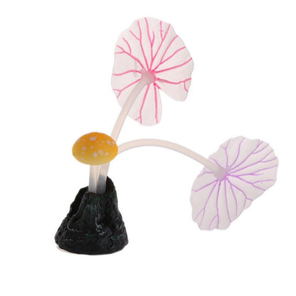 Aquarium Landscaping Lotus Leaf Mushroom