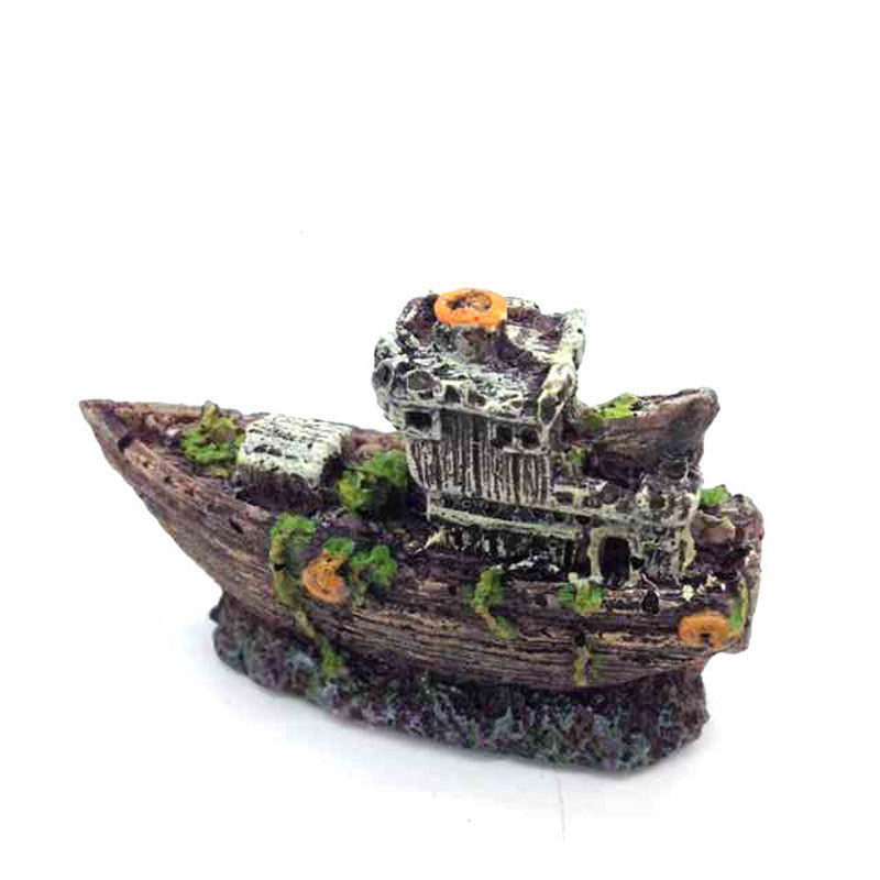 Shipwreck Fish Tank Landscaping Decoration