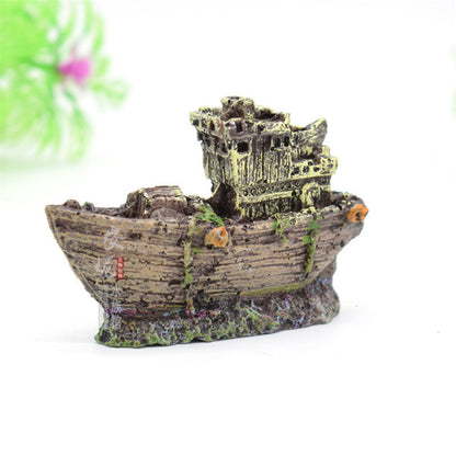 Shipwreck Fish Tank Landscaping Decoration