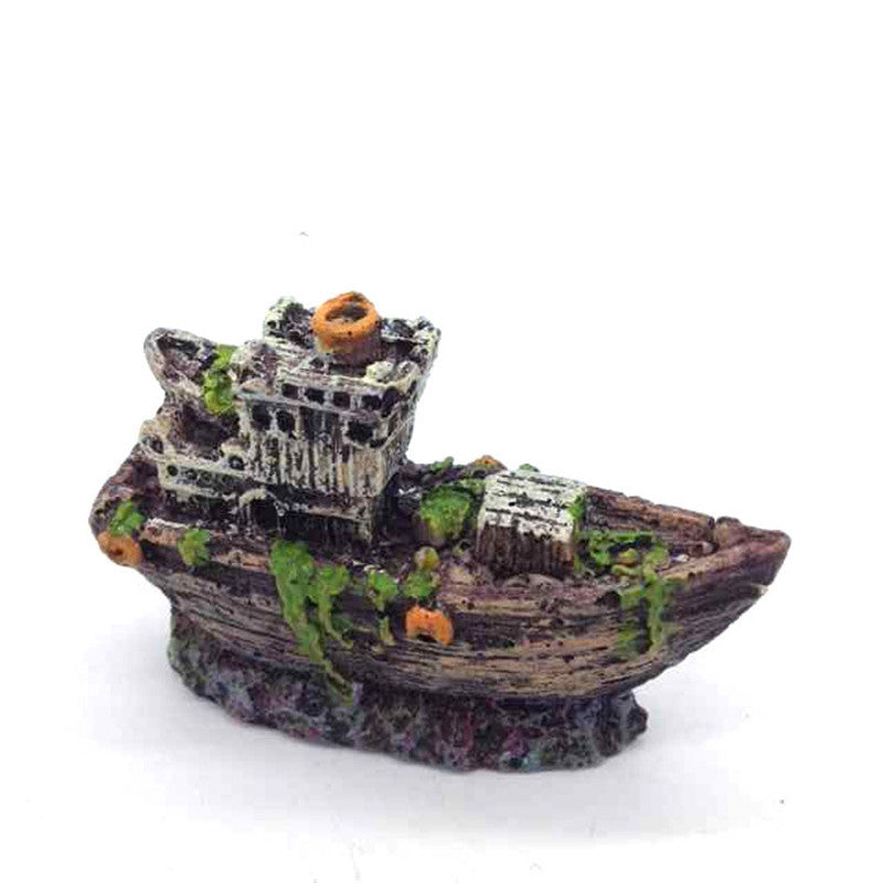 Shipwreck Fish Tank Landscaping Decoration