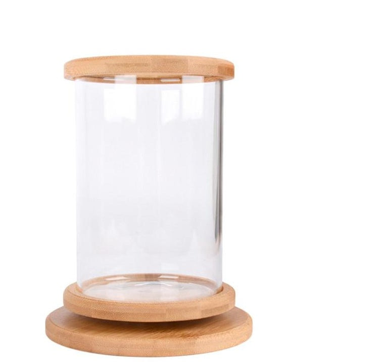 Bamboo Base Mini Fish Bowl Aquarium