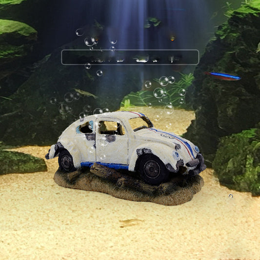 Sunken Car Decorative Ornaments for Aquarium