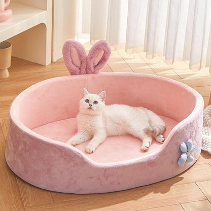 Cute Princess Dog Bed Pink Pet Bed for Cats and Dogs