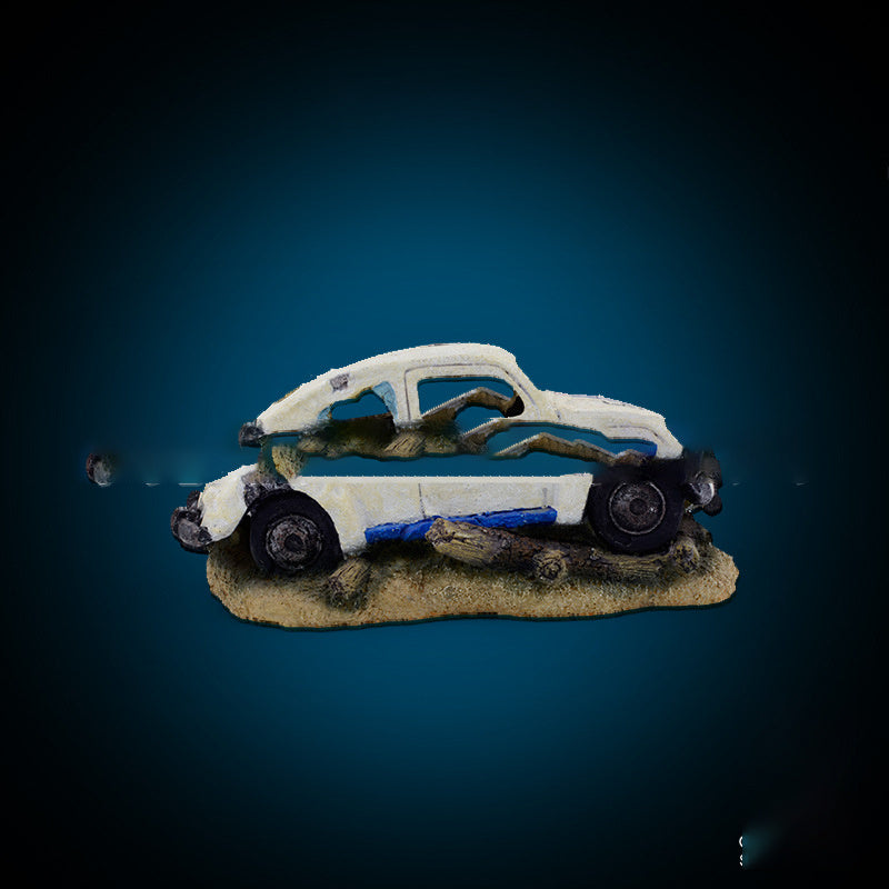 Sunken Car Decorative Ornaments for Aquarium