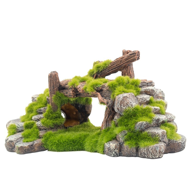 Rocky Jungle Cave Aquarium Decoration