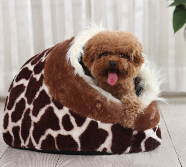 Leopard kennel cat house dog house dog bed cat bed pet bed supplies for Cats and Dogs