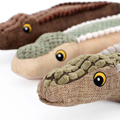 Crocodile Plush Sounding Dog Toy