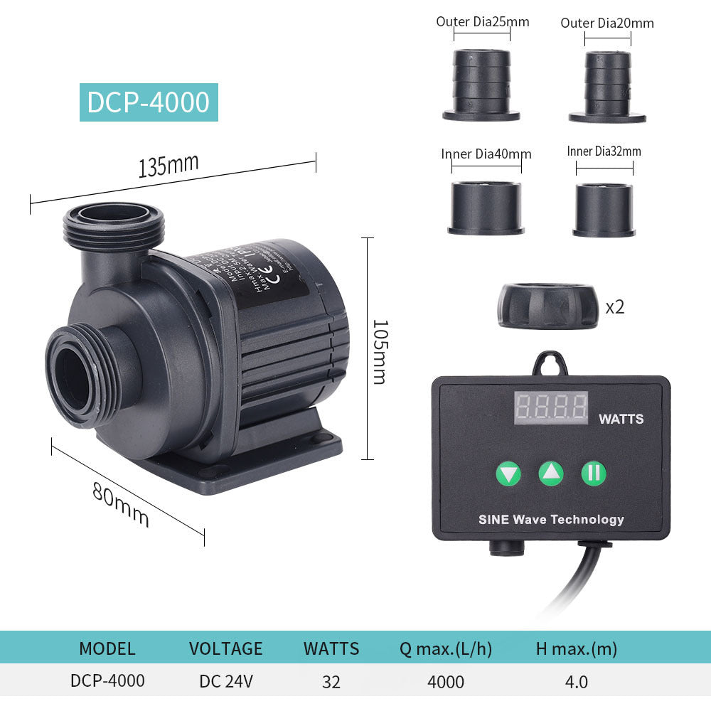 Silent Submersible Pump For Fish Tank Aquarium Pond