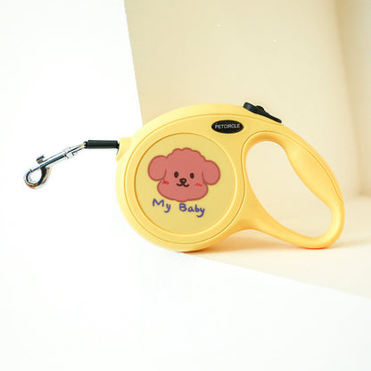 Dog Leash 5m Cartoon Tractable Leash