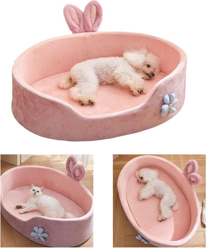 Cute Princess Dog Bed Pink Pet Bed for Cats and Dogs