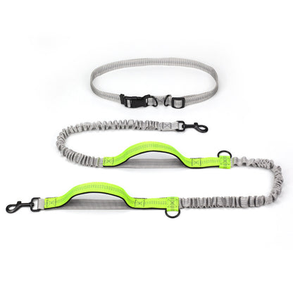 Multifunctional Running Reflective Double Telescopic Dog Leash Dog Chain Lead Rope