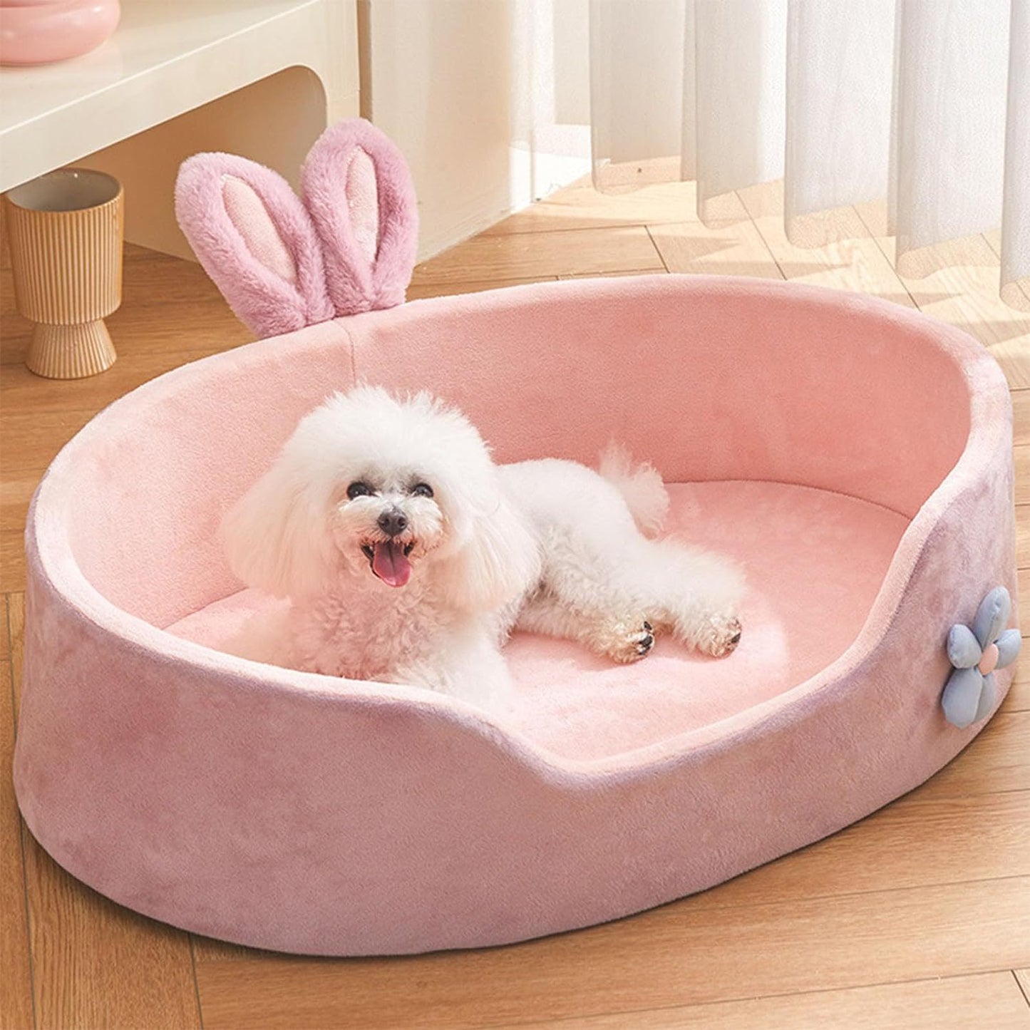 Cute Princess Dog Bed Pink Pet Bed for Cats and Dogs