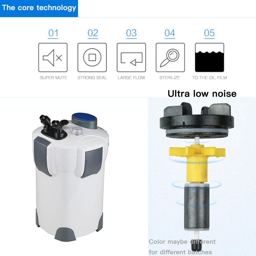 Aquarium External Canister Filter w/ UV Lamp