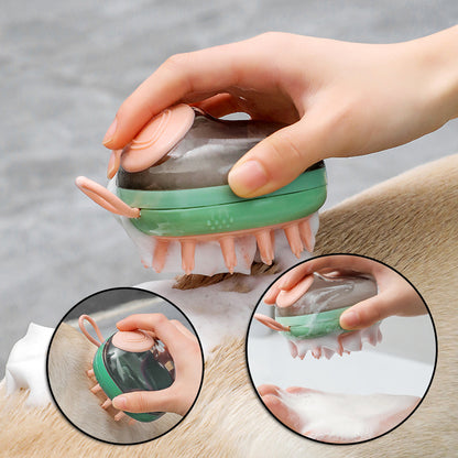 New 2 In 1 Pet Cat Dog Bathing Massage Shampoo Grooming Brush