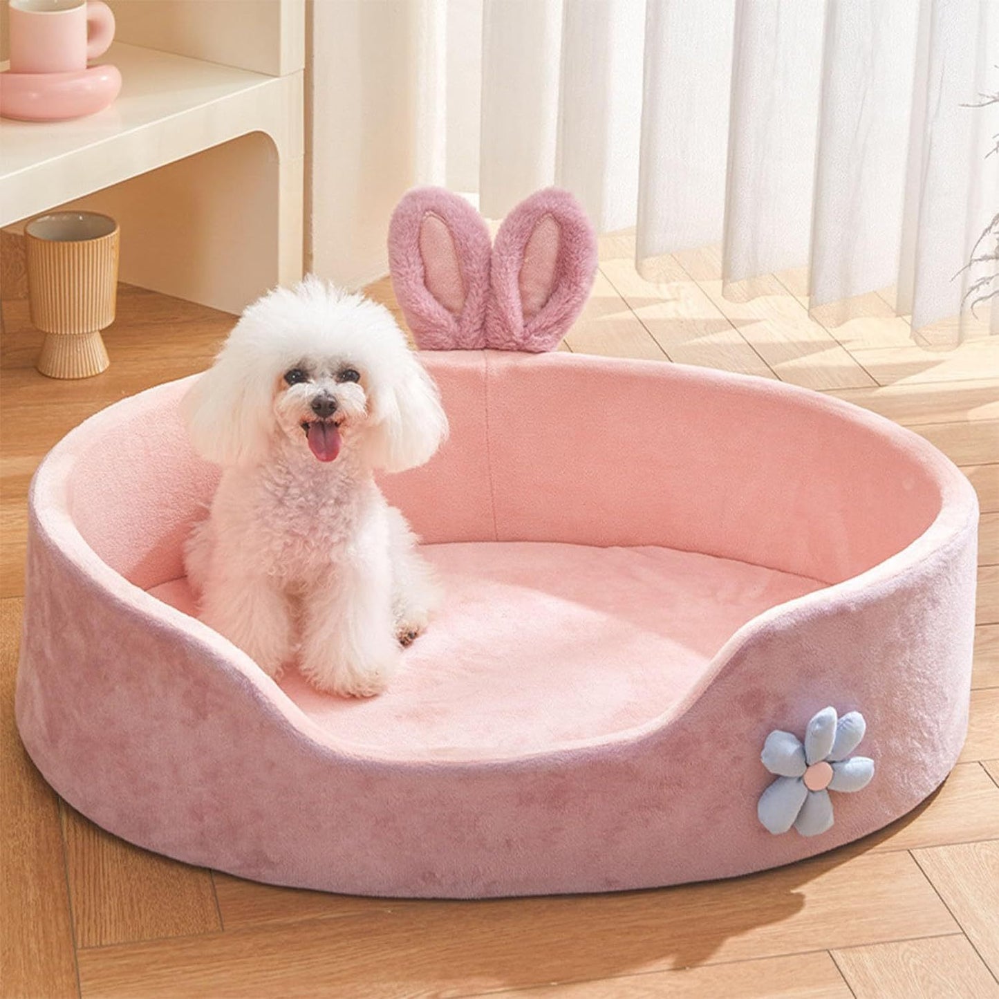 Cute Princess Dog Bed Pink Pet Bed for Cats and Dogs