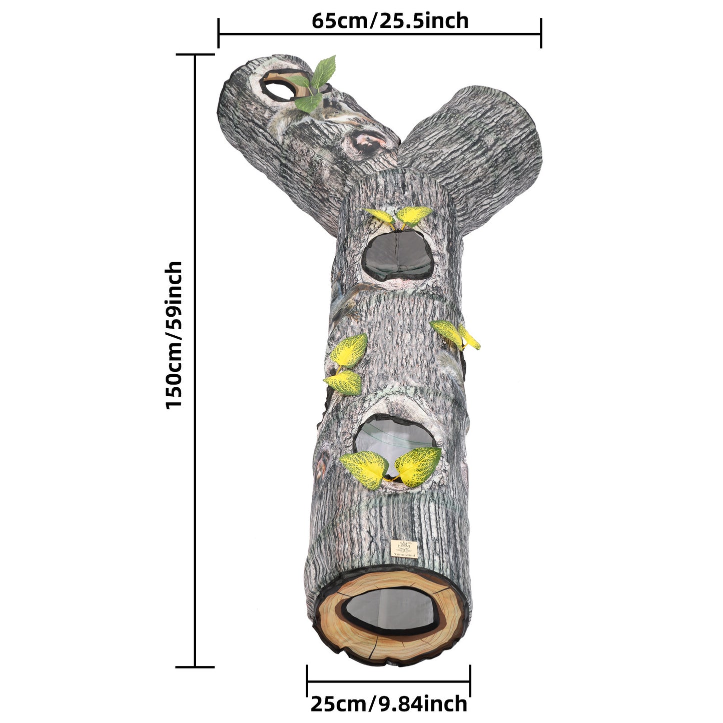 Tree Pattern Cat Tunnel Toy