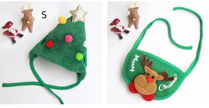 Pet Christmas Hat & Bib Set