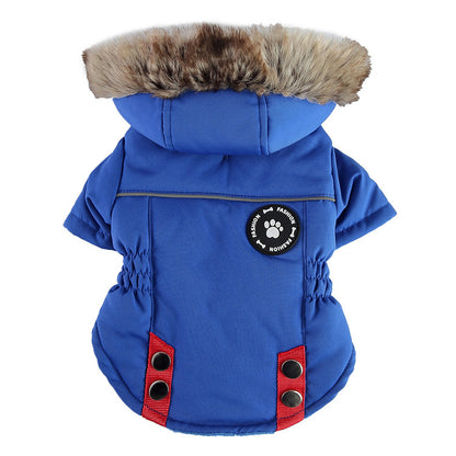 Pet Winter Cotton Dog Clothes Zipper Jacket