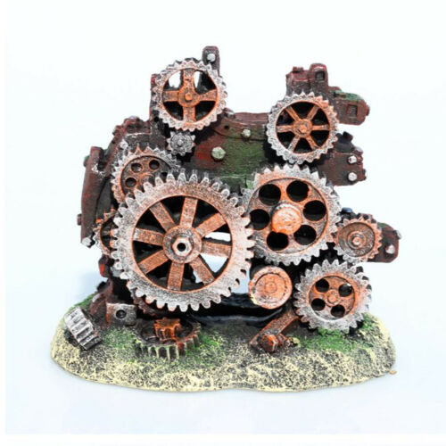 Creative Fish Tank Landscaping Gear Cog Craft