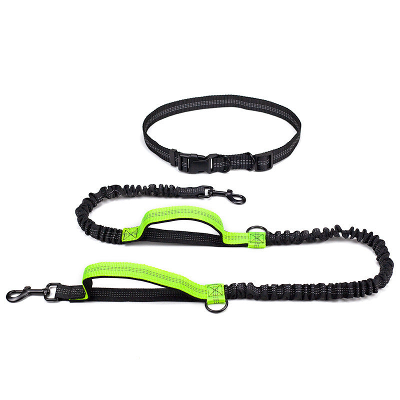 Multifunctional Running Reflective Double Telescopic Dog Leash Dog Chain Lead Rope