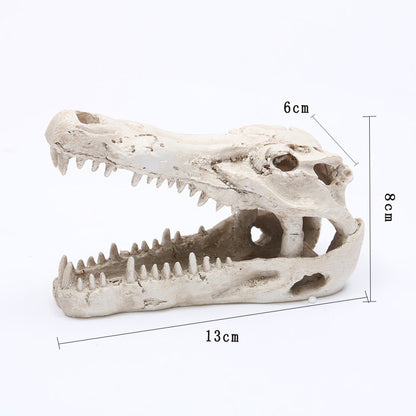 Crocodile Resin Skull for Aquarium