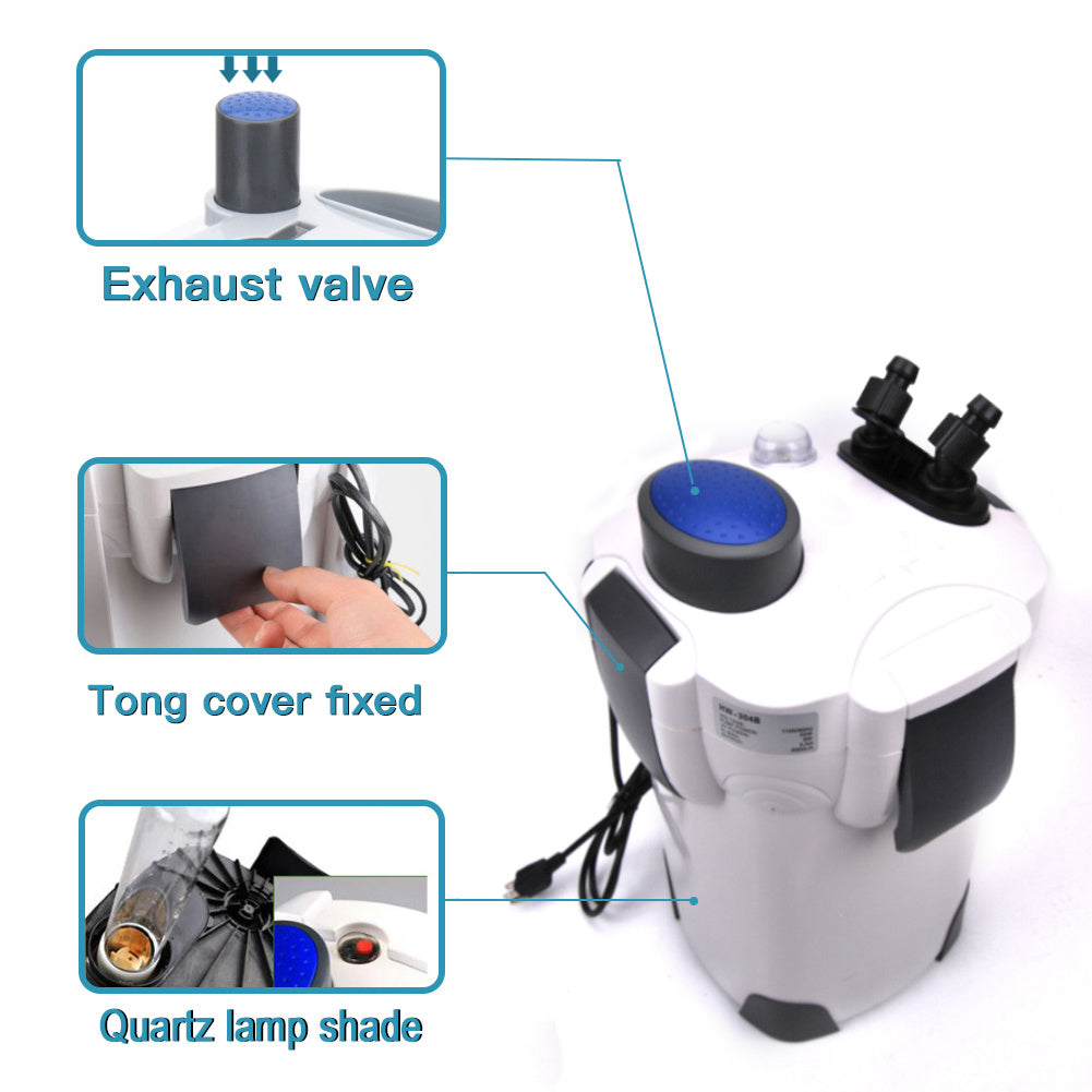 Aquarium External Canister Filter w/ UV Lamp